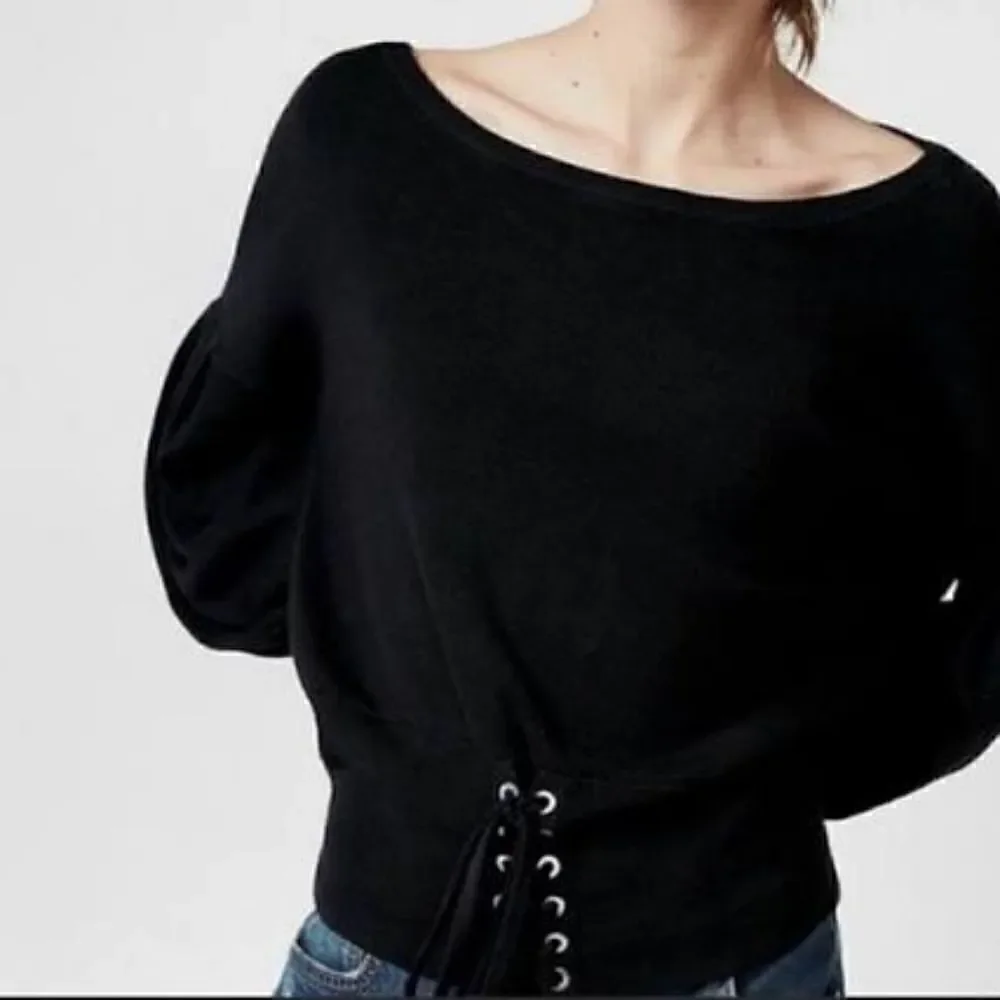 Express Corset Style Sweater with Bishop Sleeves. NWOT. Size S.